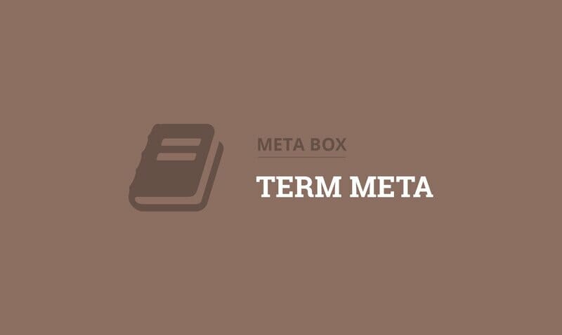 Meta Box Term Meta Extension