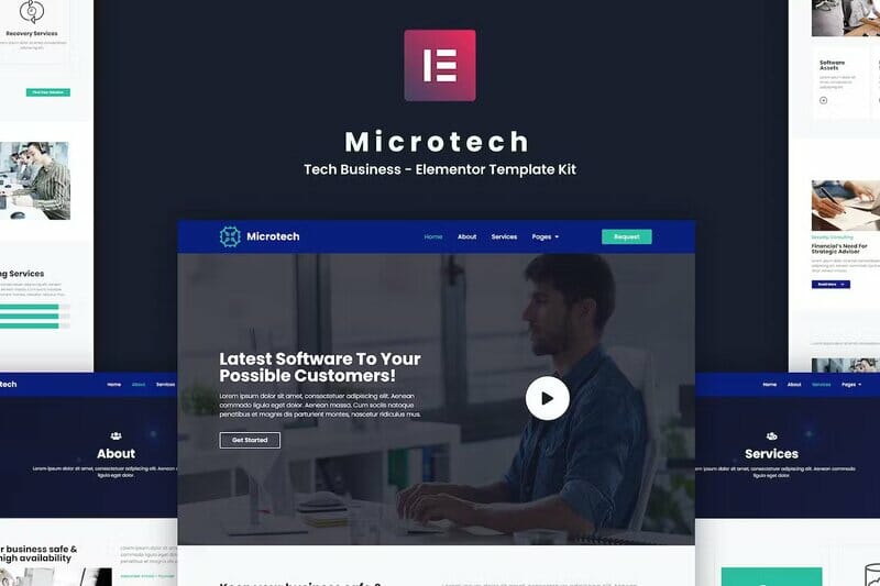 Microtech – Tech Business Elementor Template Kit
