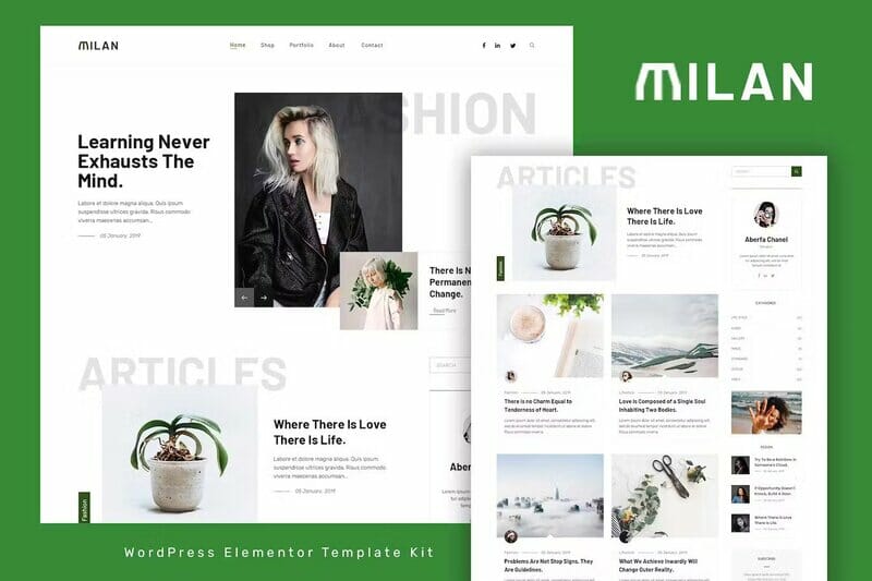 Milan – Blog & Magazine Elementor Template Kit