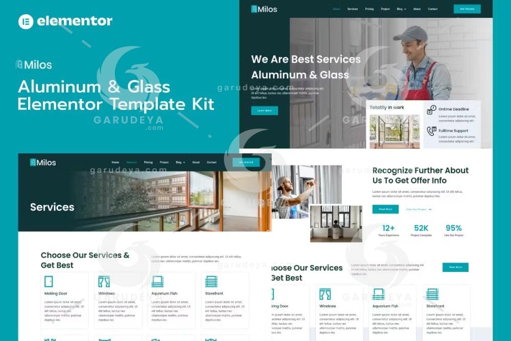 Milos – Aluminum & Glass Elementor Pro Template Kit