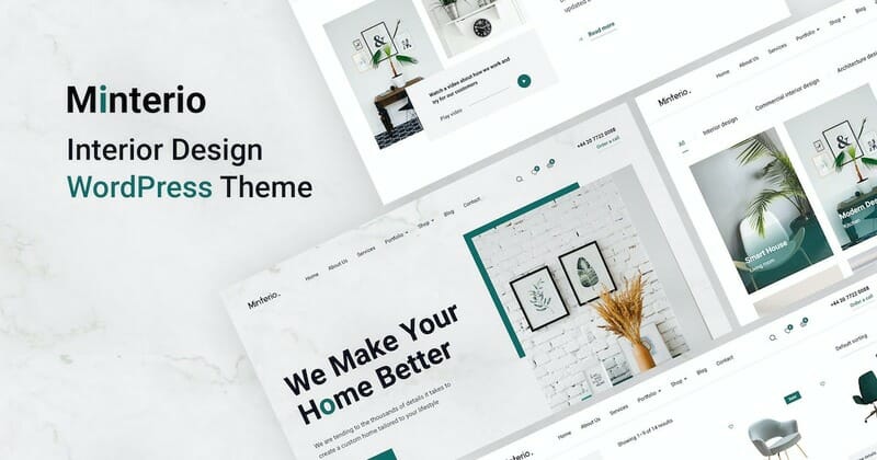 Minterio WordPress Theme for Interior Design | Garudeya.com
