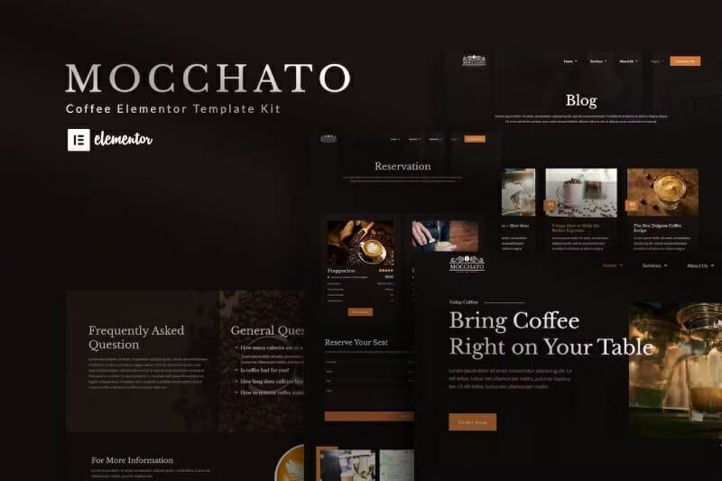 Mocchato – Coffee Shop Elementor Template Kit