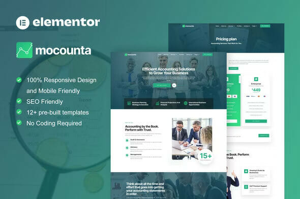 Mocounta – Accounting Firm Elementor Template Kit