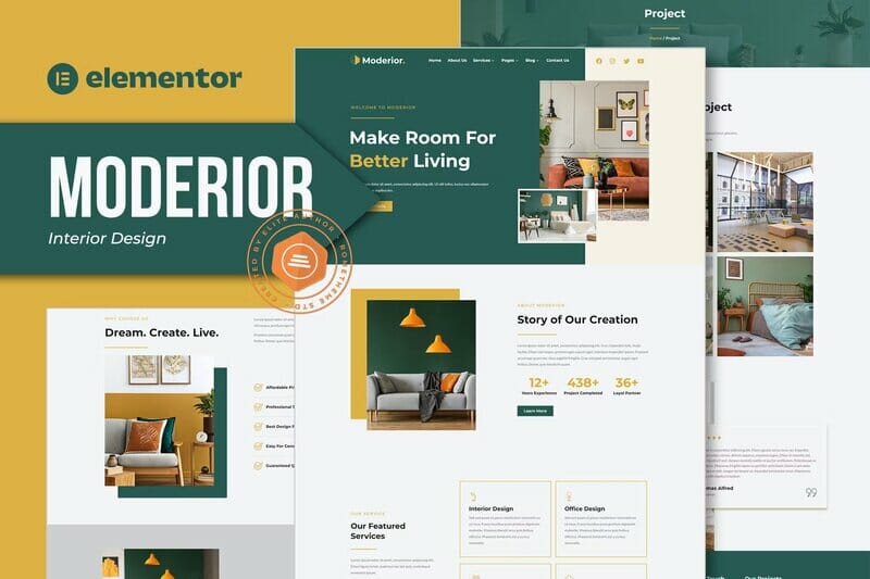 Moderior – Interior Design Elementor Template Kit