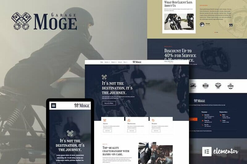 Moge – Motorcycle Repair & Service Elementor Template Kit