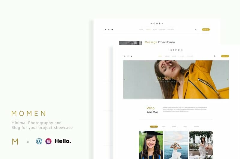 Momen – Photography & Blog Elementor Template Kit