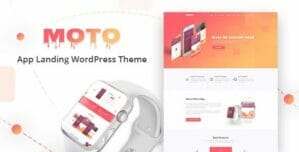 Moto App Landing Page Wordpress Theme