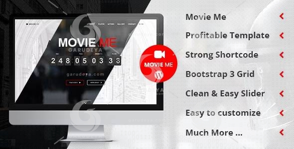 Movie Me - One Page Responsive WordPress Theme