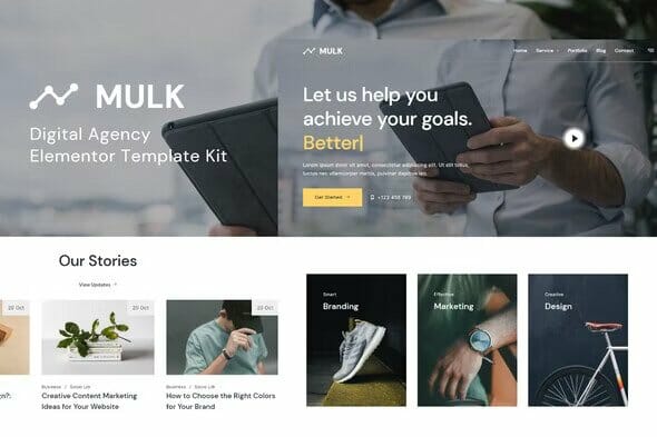 Mulk – Digital Agency Elementor Template Kit