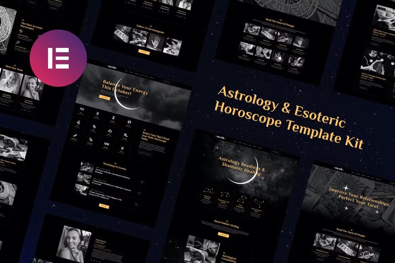 Mystik - Astrology & Esoteric Horoscope Elementor Template Kit