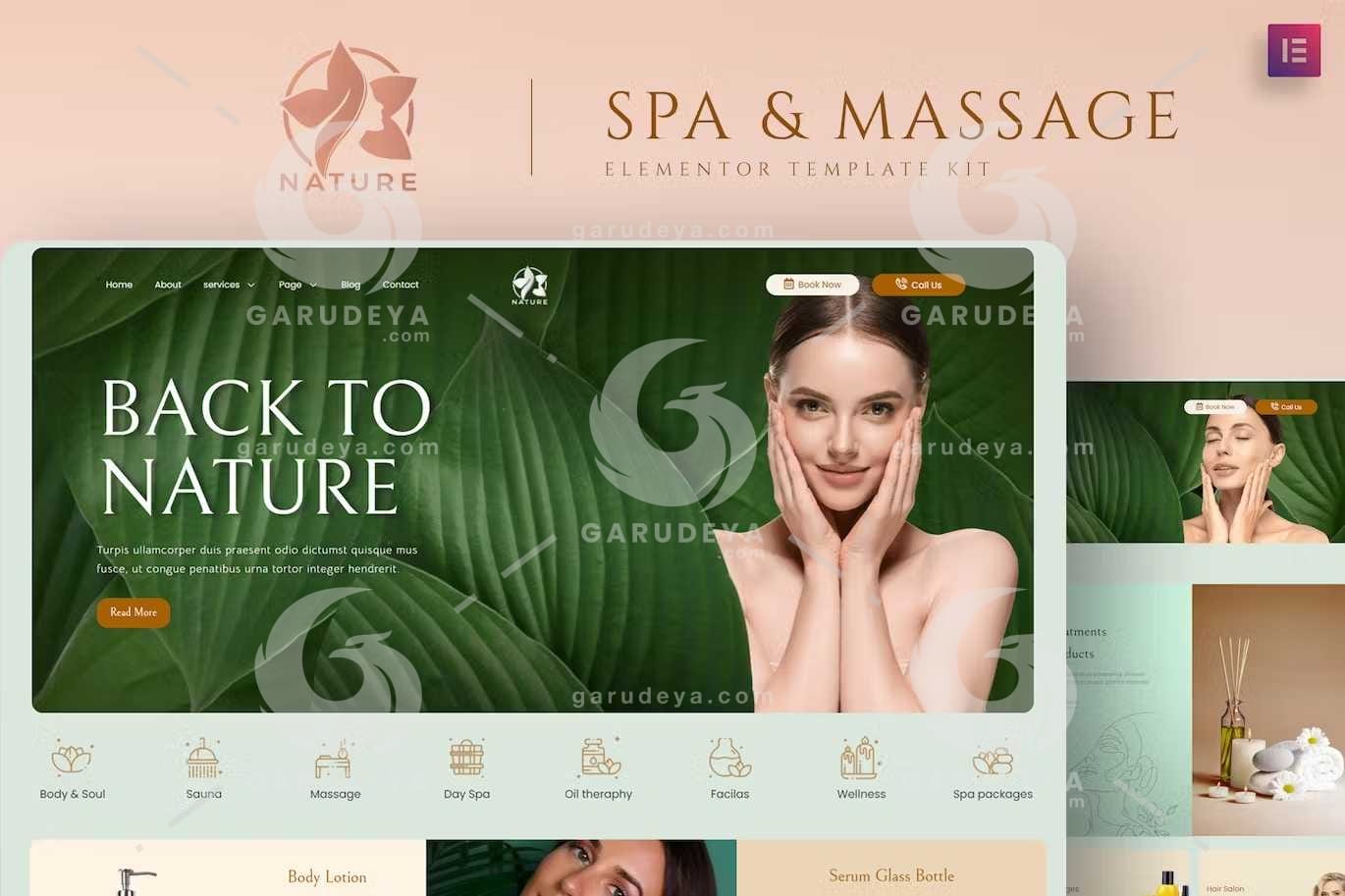 Nature - Spa & Massage Elementor Template Kit