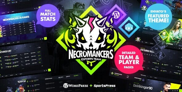 Necromancers – eSports & Gaming Team WordPress Theme