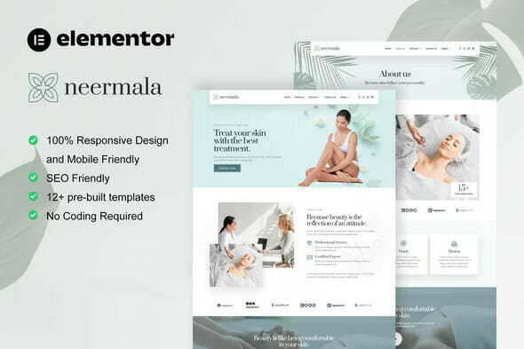 Neermala – Beauty Clinic & Dermatology Elementor Template Kit