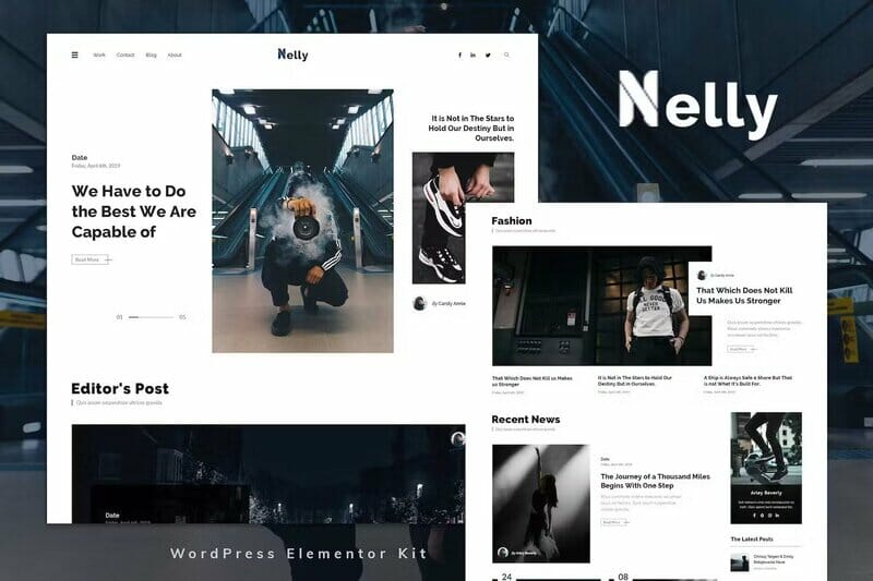 Nelly – Blog & Magazine Elementor Template Kit