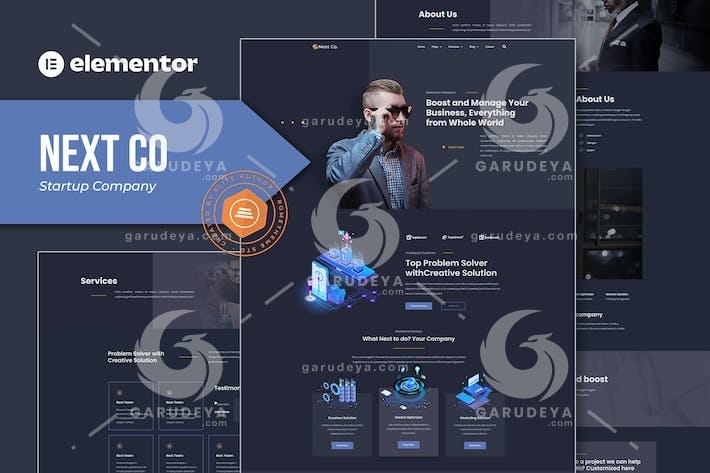 Next Co - Startup Company Elementor Template Kit