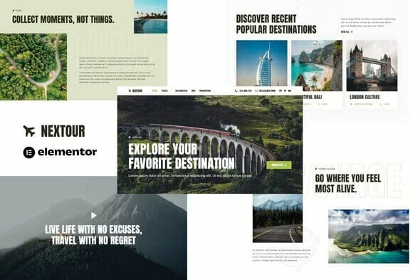 Nextour – Tour Guide & Travel Agency Elementor Template Kit