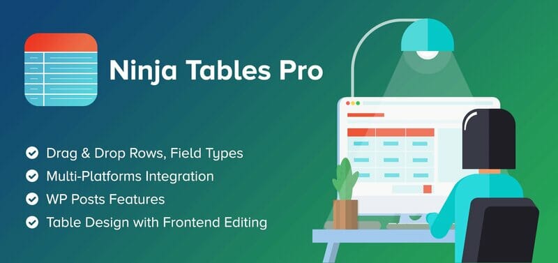 Ninja Tables Pro – Easiest Table Builder Plugin In WordPress