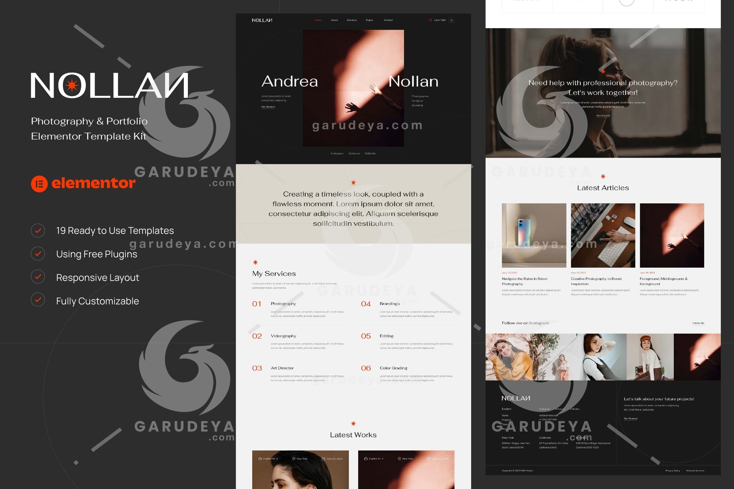 Nollan – Photography & Portfolio Elementor Template Kit