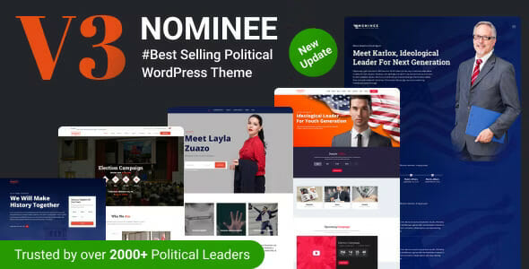 Nominee - Political WordPress Theme for CandidatePolitical Leader