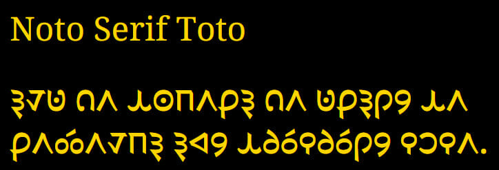 Noto Serif Toto Font