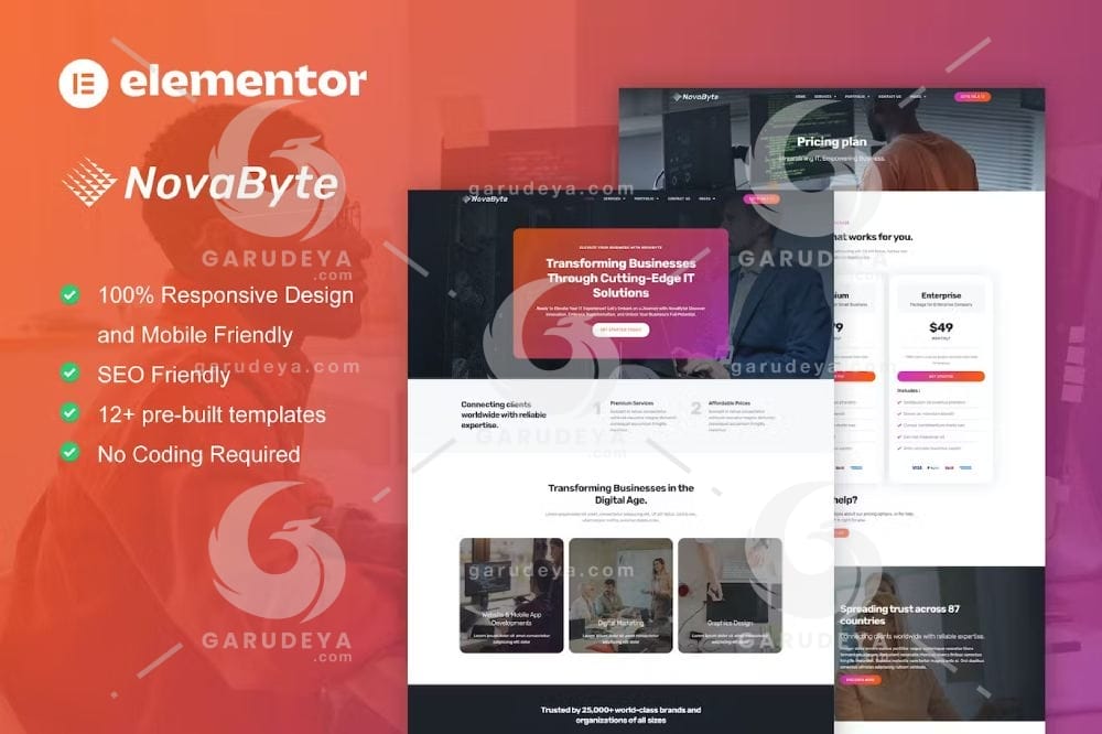 Novabyte – IT Solutions & Services Company Elementor Pro Template Kit