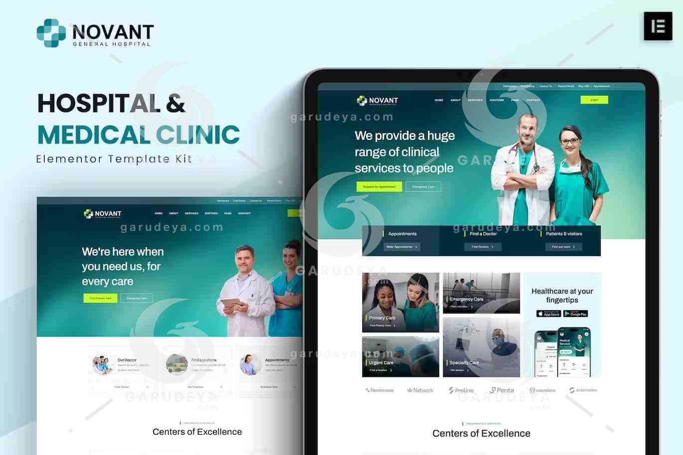 Novant – Hospital And Medical Clinic Elementor Template Kit