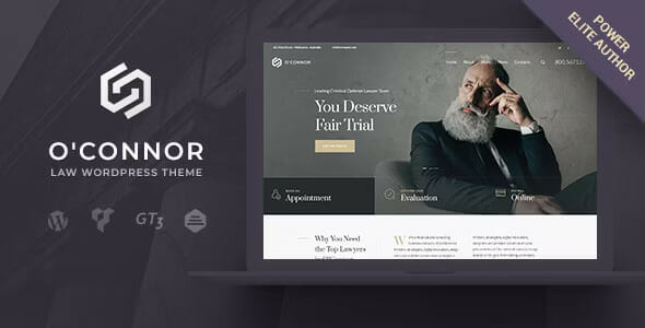 Oconnor - Law, Lawyer & Attorney WordPress Theme