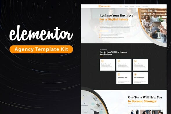 OrangeBee – Agency Elementor Template Kit