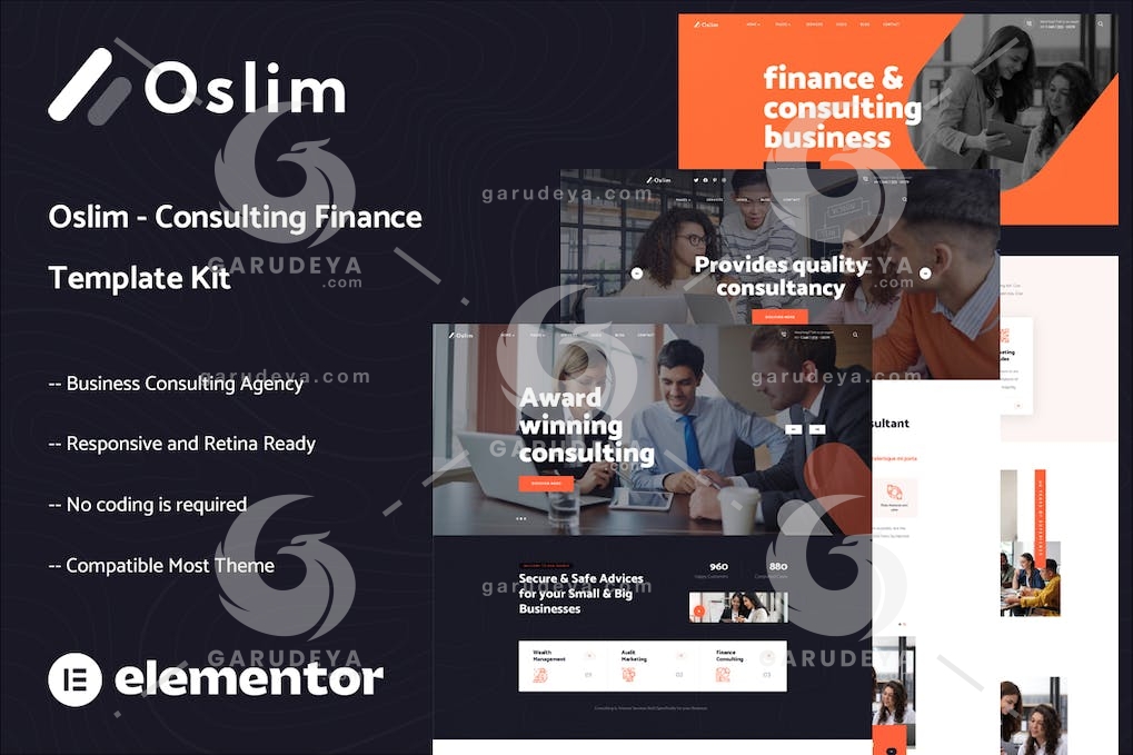 Oslim – Consulting Finance Elementor Template Kit