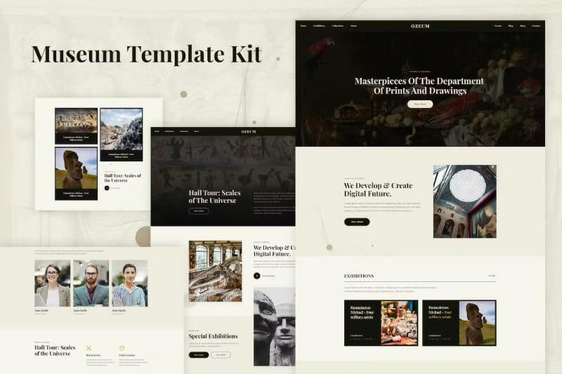 Ozeum – Modern Art Gallery & Museum Elementor Template Kit