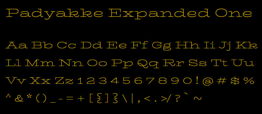 Padyakke Expanded One Font