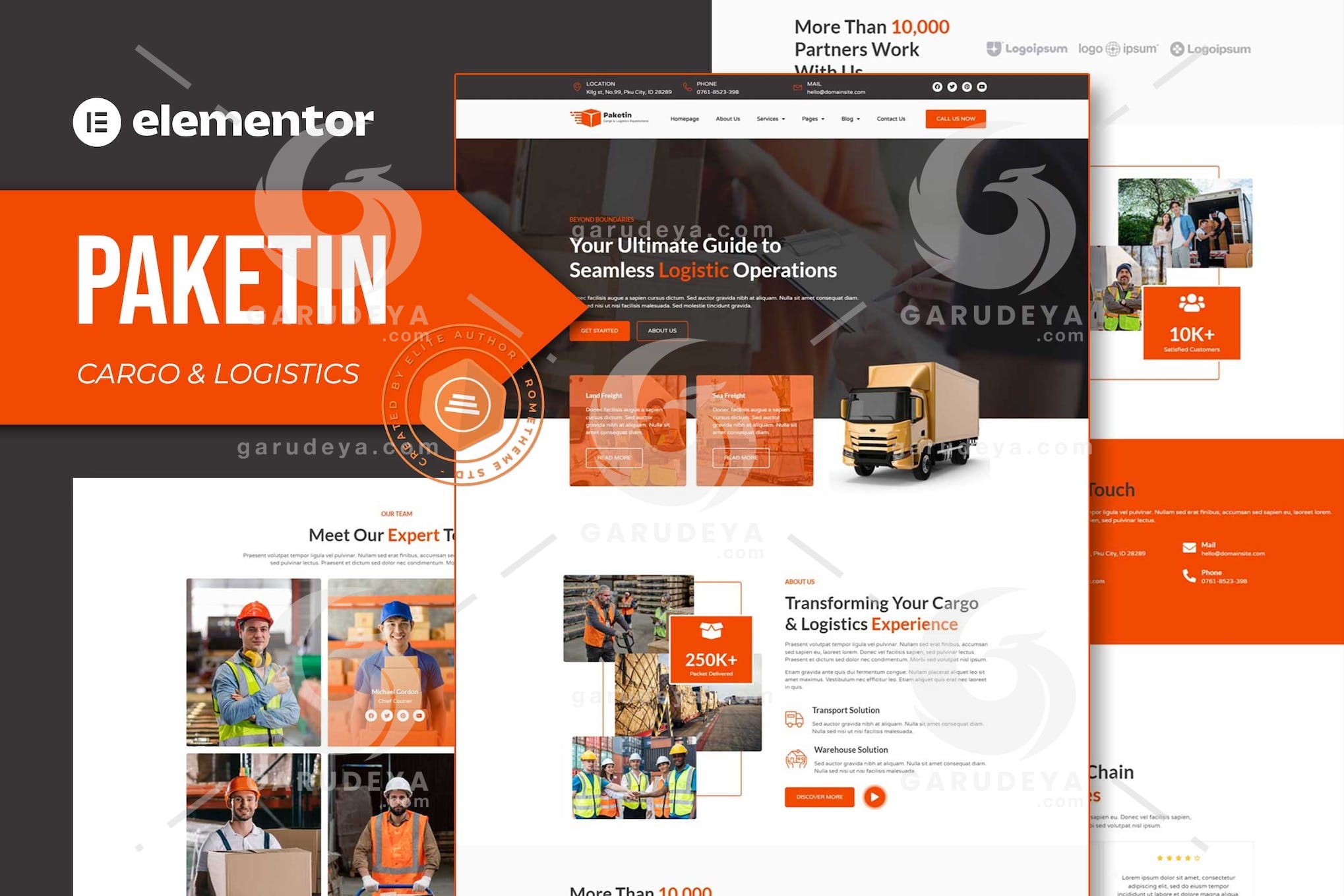 Paketin – Cargo and Logistics Elementor Template Kit