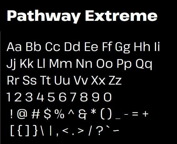 Pathway Extreme Font