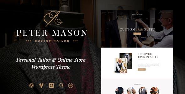 Peter Mason - Custom Tailoring and Clothing Store WordPress Theme