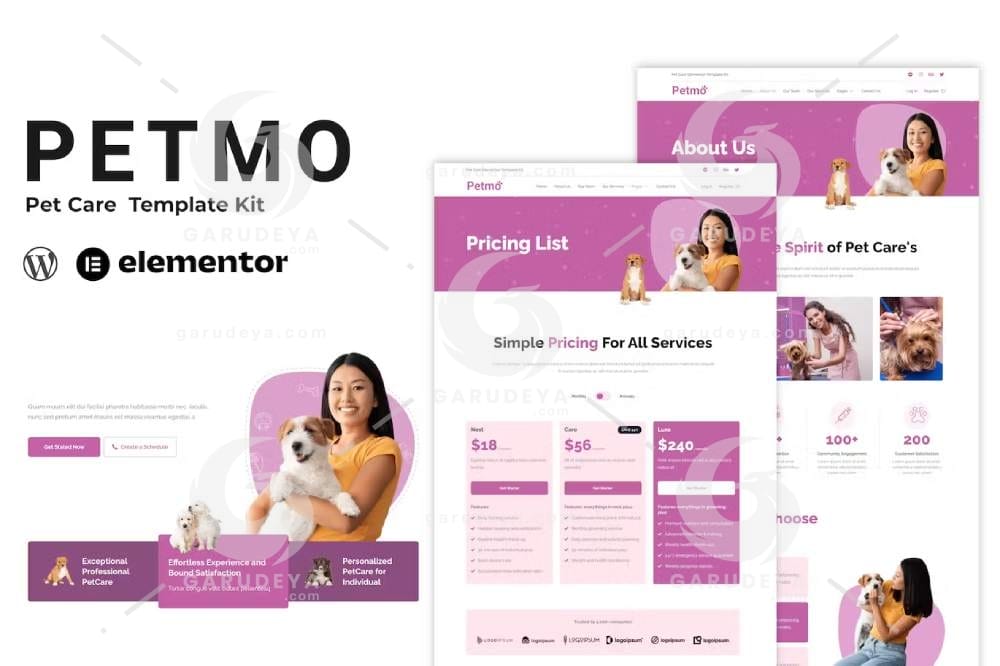 Petmo – Pet Care Elementor Template Kit