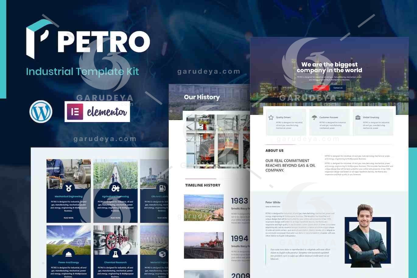 Petro – Industrial Elementor Template Kit