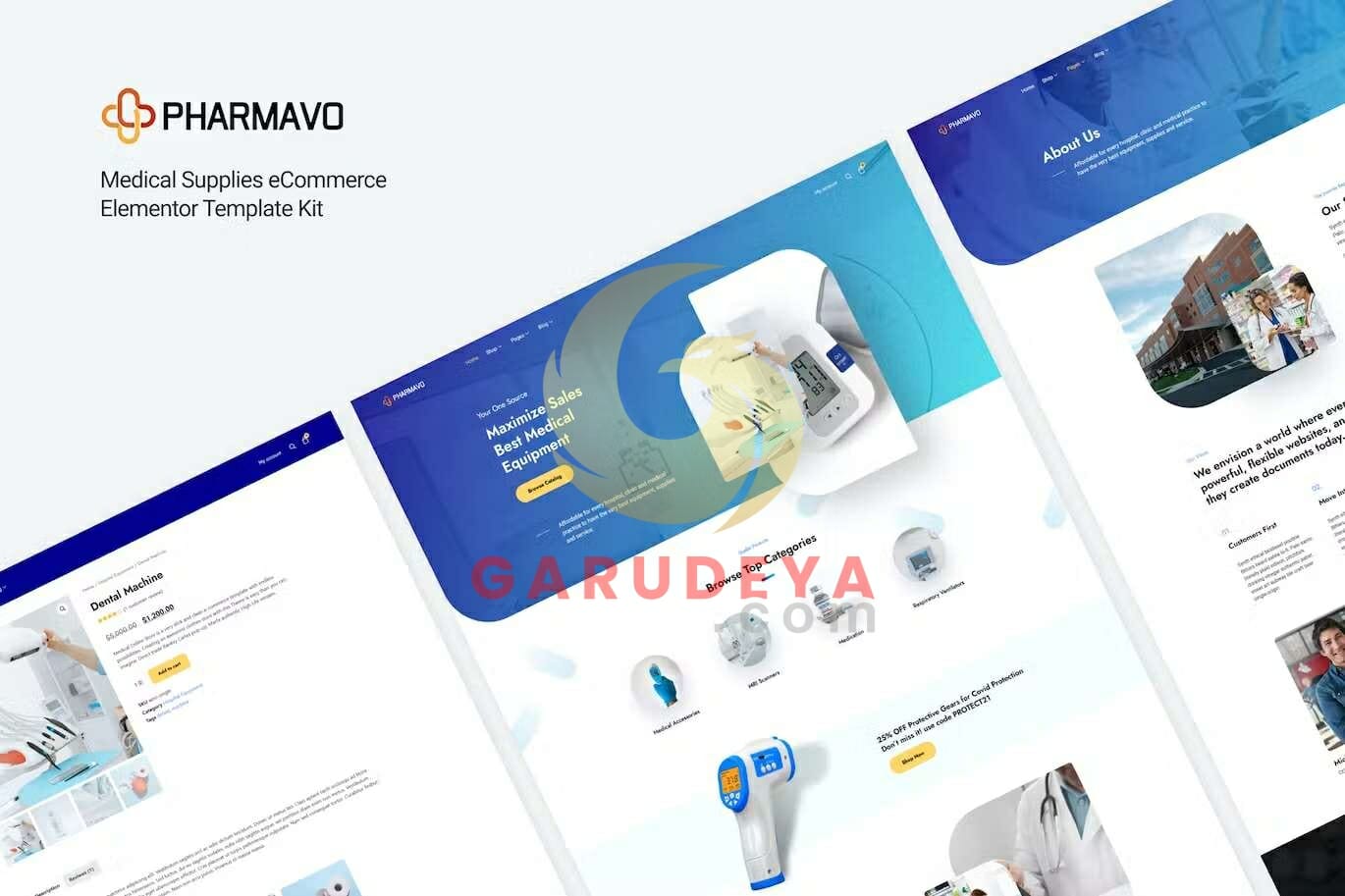 Pharmavo | Medical Supplies eCommerce Elementor Template Kit