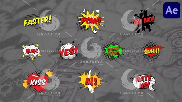 Comic Titles for After Effects Videohive 50604672