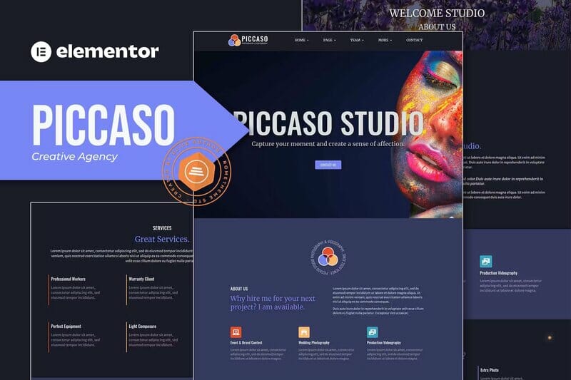 Piccaso – Photography Elementor Template Kit