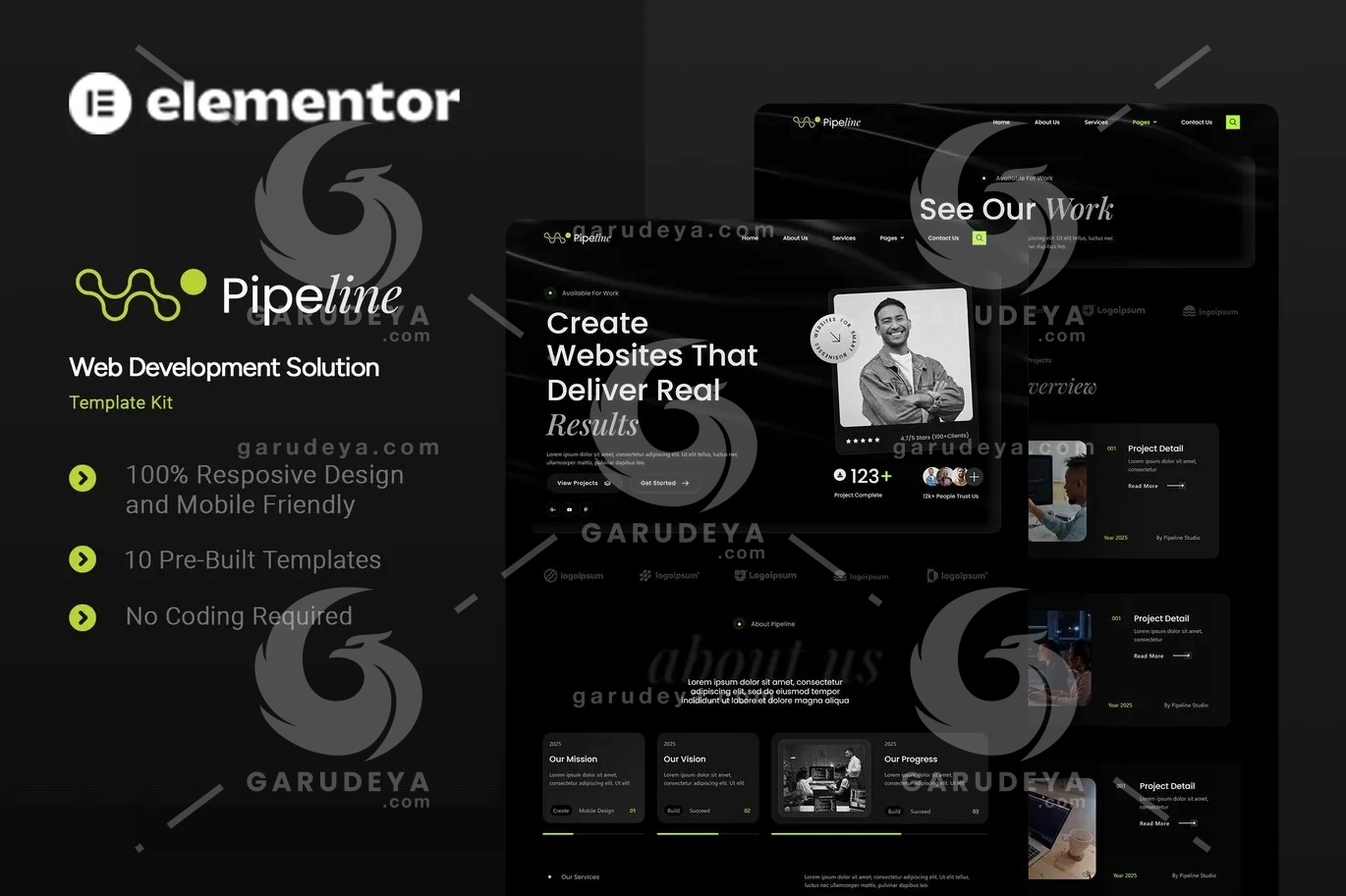 Pipeline – Web Development Solution Elementor Template Kit