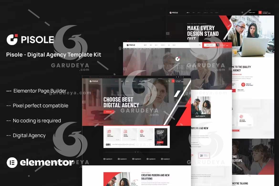 Pisole – Digital Agency Elementor Template Kit