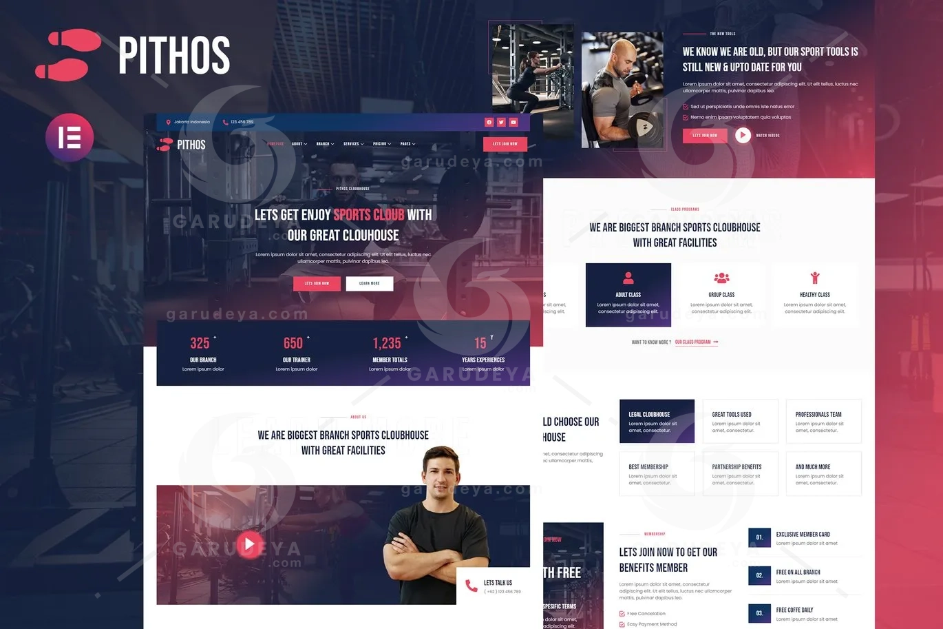Pithos – Fitness Center & Cloubhouse Elementor Template Kit