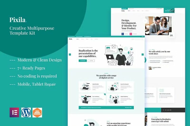 Pixila – Creative Multipurpose Elementor Template Kit