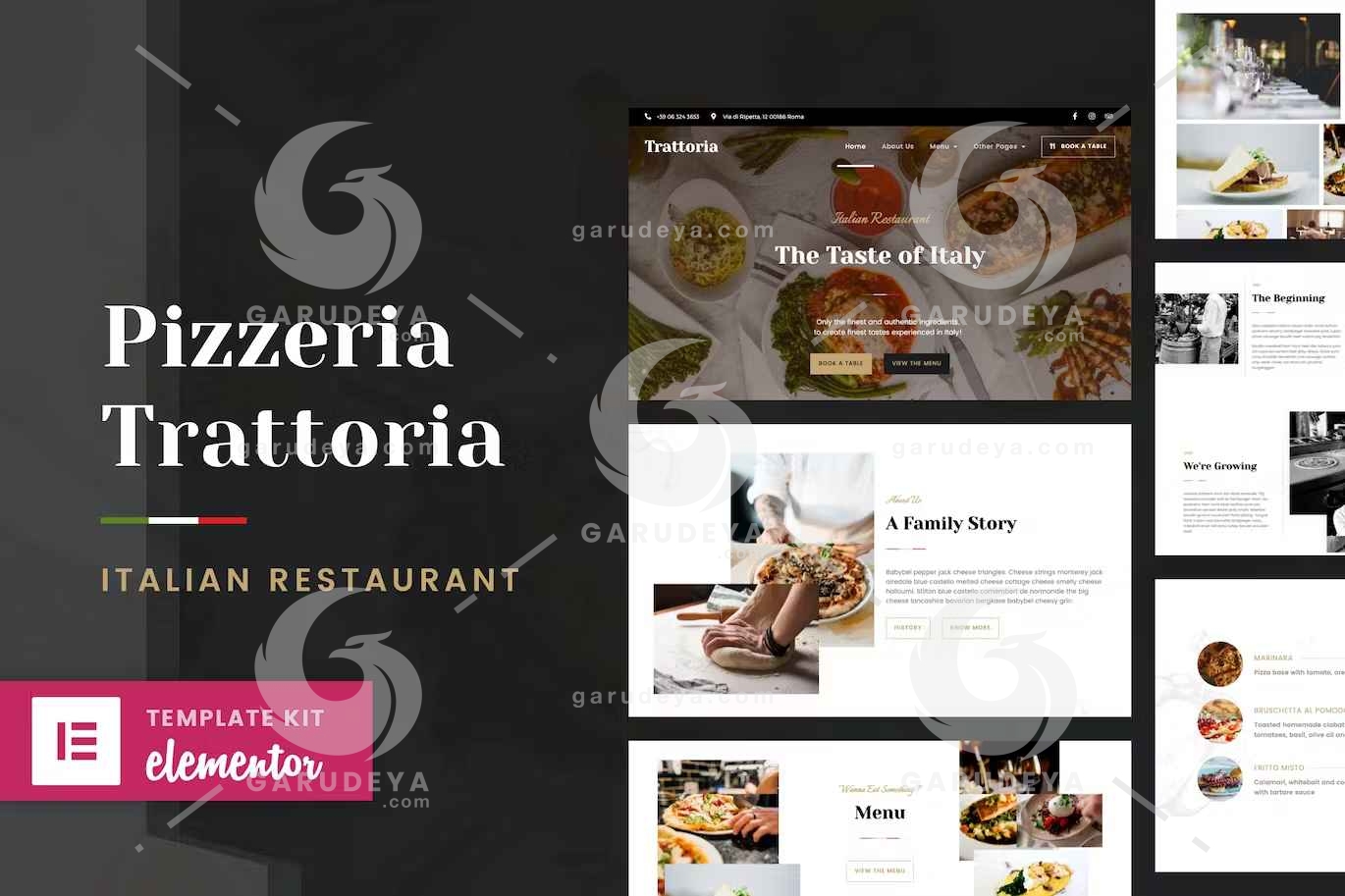 Pizzeria Trattoria – Italian Restaurant Elementor Template Kit