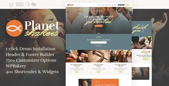 Planet Shakers | Church & Religion WordPress Theme