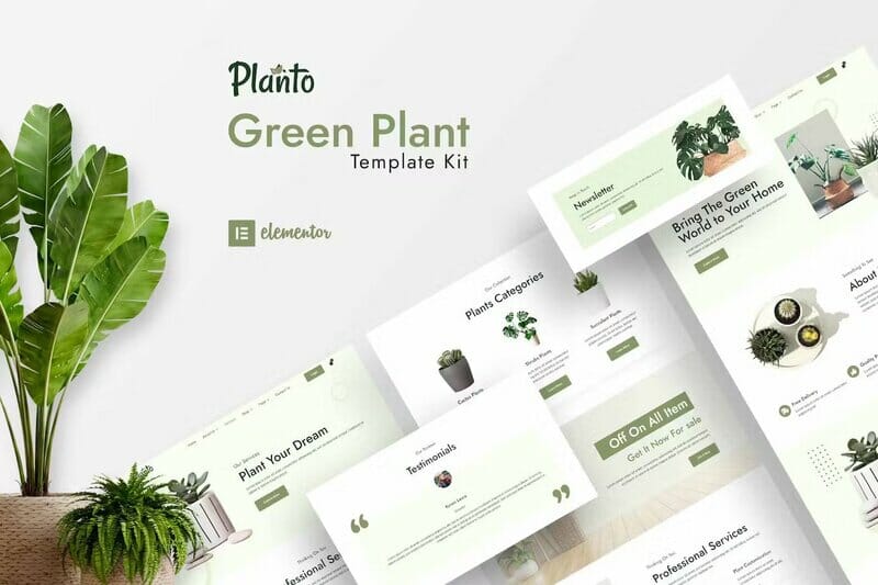 Planto – Green Elementor Template Kit