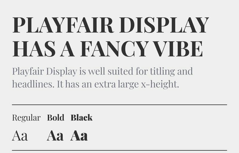 Playfair Display Font