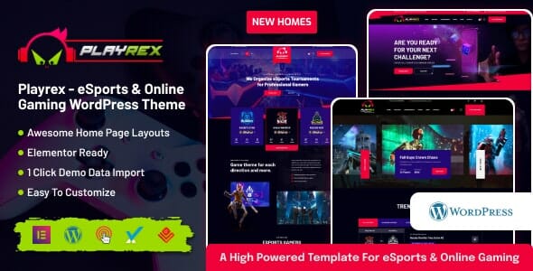 Playrex – eSports & Gaming Clan News WordPress Theme