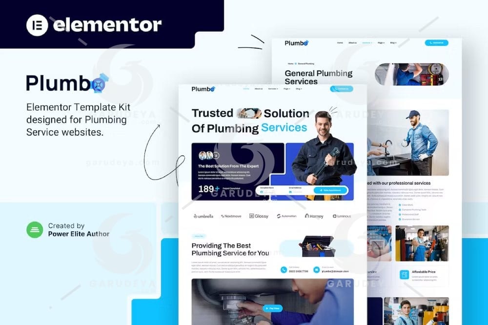 Plumbo – Plumbing Services Elementor Template Kit