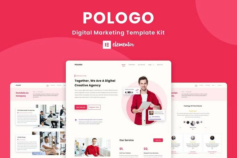 Pologo – Digital Marketing Elementor Template Kit